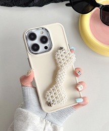 c.u.l（シーユーエル）の「パール調 リボン型 ストラップ付 クリア iPhoneカバー アイフォンケース ipc765（スマホケース/カバー）」