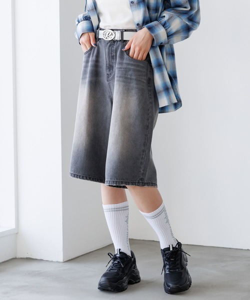 repipi armario（レピピ アルマリオ）の「Looseハーフパンツ（デニムパンツ・キッズ・ブラック/ブルー系その他/ブルー・SMALL/MEDIUM/LARGE）」の8枚目の写真