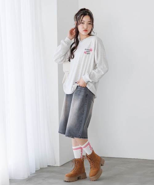 repipi armario（レピピ アルマリオ）の「Looseハーフパンツ（デニムパンツ・キッズ・ブラック/ブルー系その他/ブルー・SMALL/MEDIUM/LARGE）」の10枚目の写真