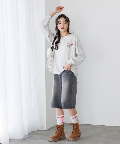 repipi armario（レピピ アルマリオ）の「Looseハーフパンツ（デニムパンツ・キッズ・ブラック/ブルー系その他/ブルー・SMALL/MEDIUM/LARGE）」の11枚目の写真