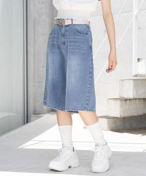 repipi armario（レピピ アルマリオ）の「Looseハーフパンツ（デニムパンツ・キッズ・ブラック/ブルー系その他/ブルー・SMALL/MEDIUM/LARGE）」の16枚目の写真