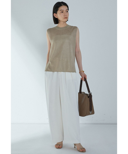1er Arrondissement（プルミエアロンディスモン）の「２タックツイルパンツ（その他パンツ・レディース・ブラック系その他3/オフホワイト・38/36）」の9枚目の写真