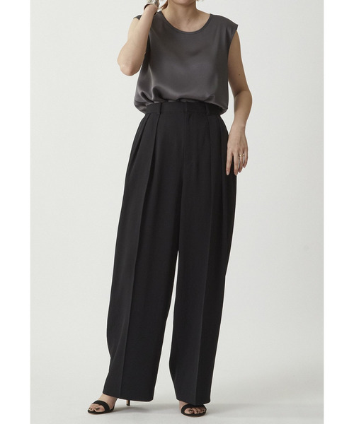 1er Arrondissement（プルミエアロンディスモン）の「２タックツイルパンツ（その他パンツ・レディース・ブラック系その他3/オフホワイト・38/36）」の20枚目の写真