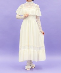 axes femme POETIQUE | オフショルフリルロングワンピース(ワンピース)