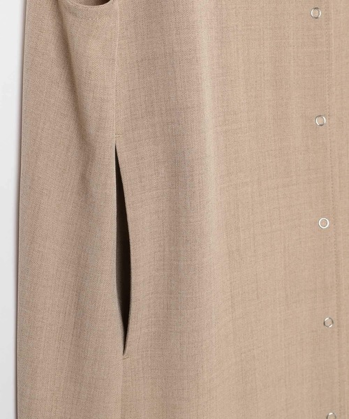 BAYFLOW(ベイフロー)の「リネンライクジレワンピース(ワンピース・レディース・チャコール/ベージュ・FREE)」の6枚目の写真