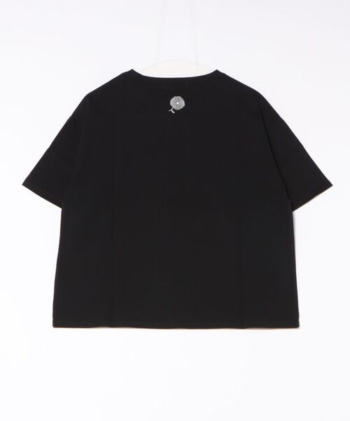 BARNDOOR(バーンドア)の「(BD)【BARNDOOR】ボタニカル プリント Tシャツ(Tシャツ/カットソー・レディース・ブラック系2/ホワイト系2/ネイビー系1/ホワイト系1・FREE)」の5枚目の写真