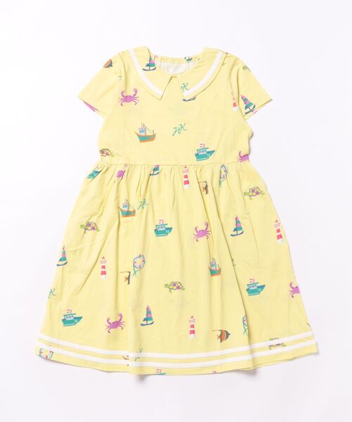 HAKKA KIDS（ハッカキッズ）の「マリンプリントワンピース（ワンピース・キッズ・イエロー/ブルー・100cm/110cm/120cm/130cm）」の2枚目の写真