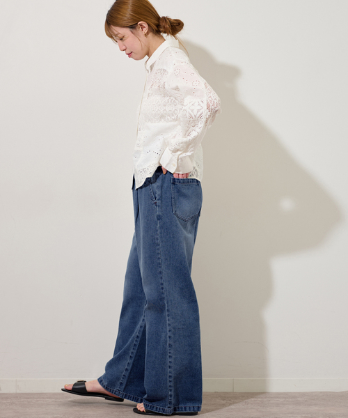 JOURNAL STANDARD relume（ジャーナルスタンダード　レリューム）の「《追加4》9oz C/Rデニムイージー（デニムパンツ・レディース・ブルー/ダークブルー・36/38）」の5枚目の写真