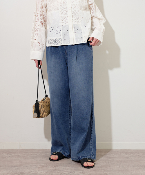 JOURNAL STANDARD relume（ジャーナルスタンダード　レリューム）の「《追加4》9oz C/Rデニムイージー（デニムパンツ・レディース・ブルー/ダークブルー・36/38）」の7枚目の写真