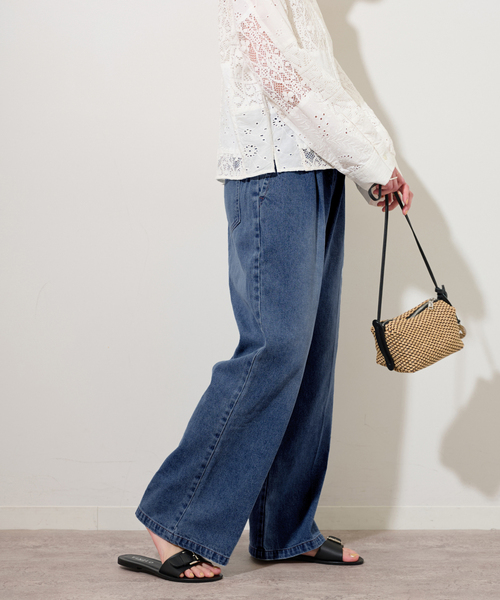 JOURNAL STANDARD relume（ジャーナルスタンダード　レリューム）の「《追加4》9oz C/Rデニムイージー（デニムパンツ・レディース・ブルー/ダークブルー・36/38）」の8枚目の写真