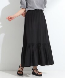 DRESKIP | 麻調ティアードスカート(スカート)
