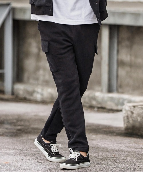 CAMBIO（カンビオ）の「mp13869-裏起毛スウェットカーゴパンツ（カーゴパンツ・メンズ・グレー/ブラック/オートミール/ネイビー・S/M/L）」の5枚目の写真