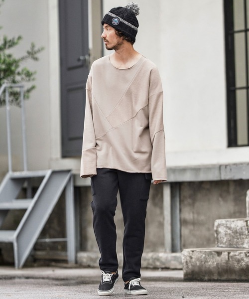 CAMBIO（カンビオ）の「mp13869-裏起毛スウェットカーゴパンツ（カーゴパンツ・メンズ・グレー/ブラック/オートミール/ネイビー・S/M/L）」の8枚目の写真