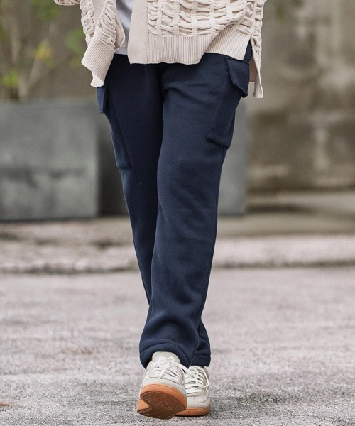 CAMBIO（カンビオ）の「mp13869-裏起毛スウェットカーゴパンツ（カーゴパンツ・メンズ・グレー/ブラック/オートミール/ネイビー・S/M/L）」の11枚目の写真