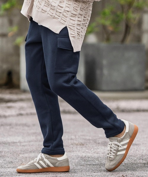 CAMBIO（カンビオ）の「mp13869-裏起毛スウェットカーゴパンツ（カーゴパンツ・メンズ・グレー/ブラック/オートミール/ネイビー・S/M/L）」の13枚目の写真