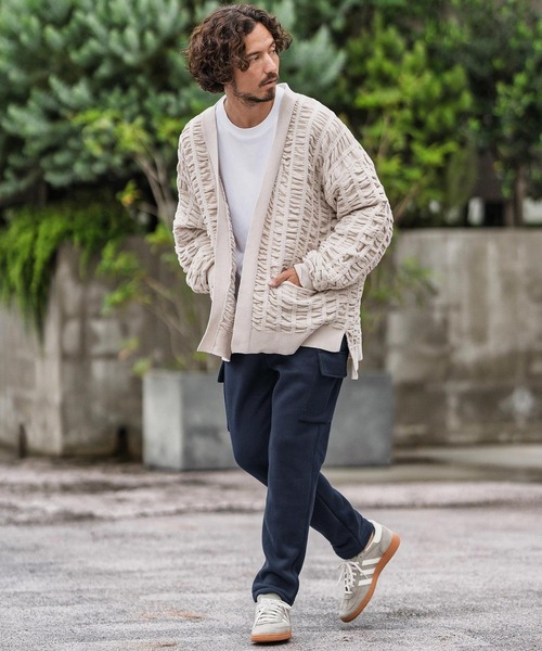 CAMBIO（カンビオ）の「mp13869-裏起毛スウェットカーゴパンツ（カーゴパンツ・メンズ・グレー/ブラック/オートミール/ネイビー・S/M/L）」の14枚目の写真