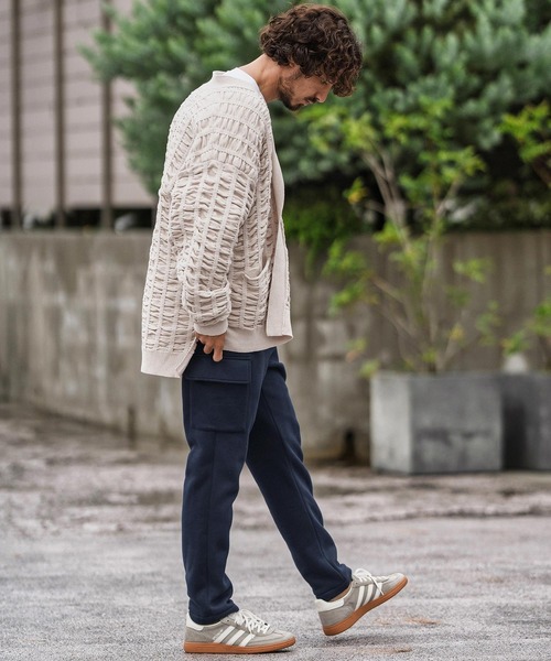 CAMBIO（カンビオ）の「mp13869-裏起毛スウェットカーゴパンツ（カーゴパンツ・メンズ・グレー/ブラック/オートミール/ネイビー・S/M/L）」の16枚目の写真