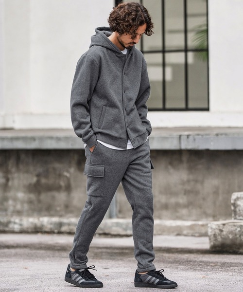 CAMBIO（カンビオ）の「mp13869-裏起毛スウェットカーゴパンツ（カーゴパンツ・メンズ・グレー/ブラック/オートミール/ネイビー・S/M/L）」の21枚目の写真