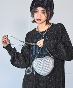 GUESS/ゲス キルティングフェイクレザー ミニショルダーバッグ