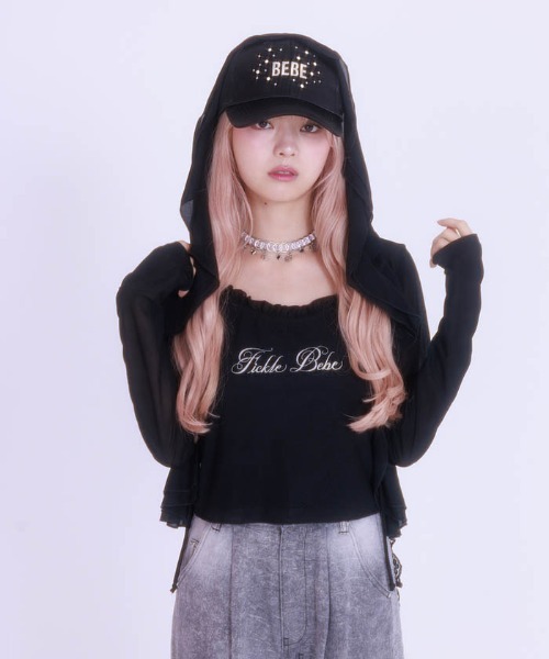 カーディガン シアーボレロカーデキャミ レディース シアーボレロカーデキャミ（カーディガン/ボレロ）｜FickleBebe