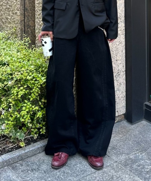 ZOZOMARKET（ゾゾマーケット）の「ZOZOMARKET by みずきち-カーブデザインデニム（デニムパンツ・メンズ・グレー/ブラウン/ダークブラック/ブルー/グリーン/ブラック・マルチサイズ）」の2枚目の写真