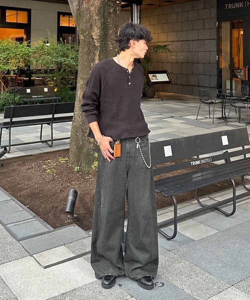 ZOZOMARKET（ゾゾマーケット）の「ZOZOMARKET by みずきち-カーブデザインデニム（デニムパンツ・メンズ・グレー/ブラウン/ダークブラック/ブルー/グリーン/ブラック・マルチサイズ）」の15枚目の写真