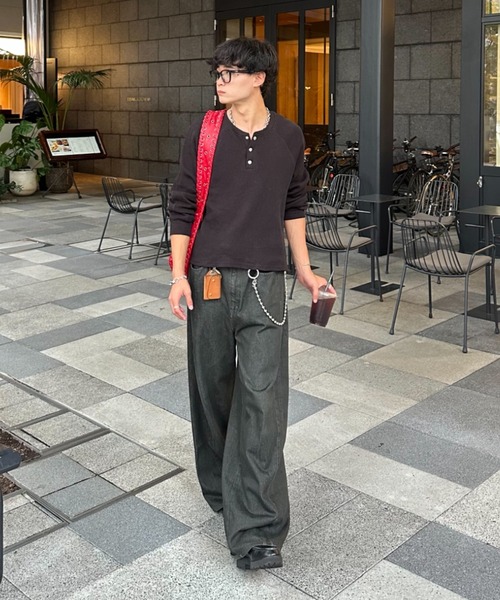 ZOZOMARKET（ゾゾマーケット）の「ZOZOMARKET by みずきち-カーブデザインデニム（デニムパンツ・メンズ・グレー/ブラウン/ダークブラック/ブルー/グリーン/ブラック・マルチサイズ）」の16枚目の写真