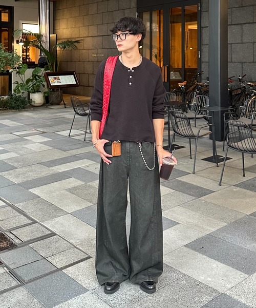 ZOZOMARKET（ゾゾマーケット）の「ZOZOMARKET by みずきち-カーブデザインデニム（デニムパンツ・メンズ・グレー/ブラウン/ダークブラック/ブルー/グリーン/ブラック・マルチサイズ）」の17枚目の写真