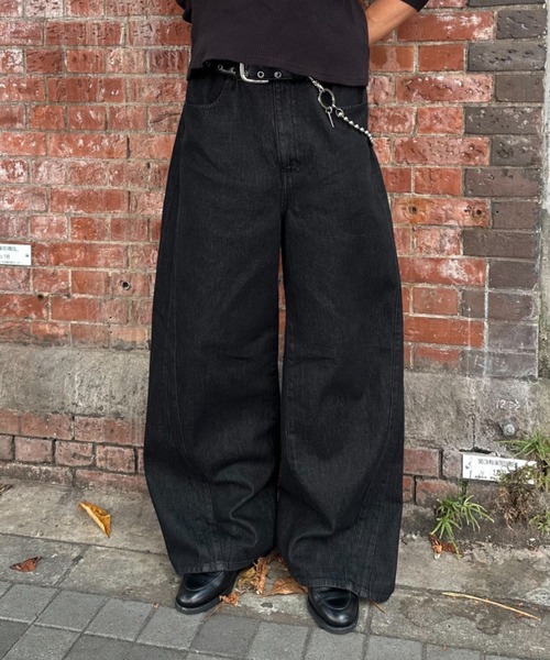 ZOZOMARKET（ゾゾマーケット）の「ZOZOMARKET by みずきち-カーブデザインデニム（デニムパンツ・メンズ・グレー/ブラウン/ダークブラック/ブルー/グリーン/ブラック・マルチサイズ）」の20枚目の写真