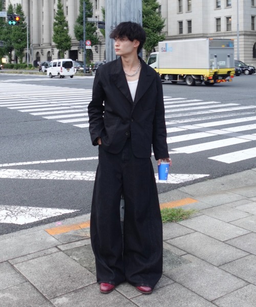 ZOZOMARKET（ゾゾマーケット）の「ZOZOMARKET by みずきち-カーブデザインデニム（デニムパンツ・メンズ・グレー/ブラウン/ダークブラック/ブルー/グリーン/ブラック・マルチサイズ）」の22枚目の写真