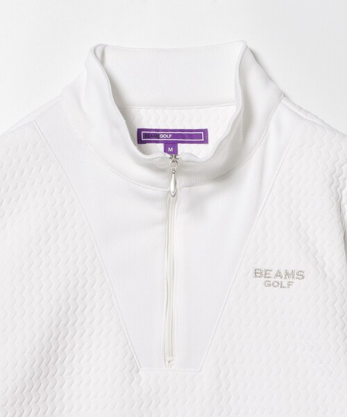 セール】PURPLE LABEL / ストレッチ ウェーブキルト ハーフジップ プル