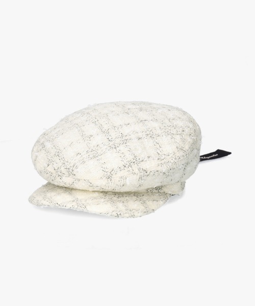 Chapeau d' O（シャポードオー）の「Chapeau d' O  Fancy Tweed Hunting / シャポードオー（ハンチング/ベレー帽・レディース・ベージュ/グレー/ホワイト・M/57.5cm）」の4枚目の写真