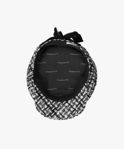 Chapeau d' O（シャポードオー）の「Chapeau d' O  Fancy Tweed Hunting / シャポードオー（ハンチング/ベレー帽・レディース・ベージュ/グレー/ホワイト・M/57.5cm）」の15枚目の写真
