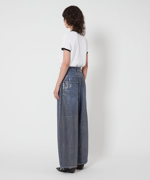 ASTRAET（アストラット）の「＜ASTRAET＞コーティング BIG バルーンデニムパンツ UNISEX（デニムパンツ・レディース・シルバー/ブラウン系・1/0/2/00）」の19枚目の写真