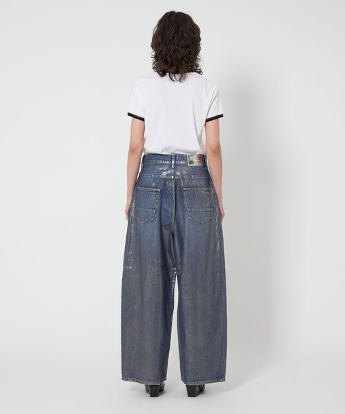 ASTRAET（アストラット）の「＜ASTRAET＞コーティング BIG バルーンデニムパンツ UNISEX（デニムパンツ・レディース・シルバー/ブラウン系・1/0/2/00）」の20枚目の写真