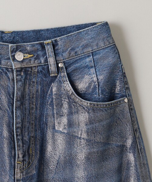 ASTRAET（アストラット）の「＜ASTRAET＞コーティング BIG バルーンデニムパンツ UNISEX（デニムパンツ・レディース・シルバー/ブラウン系・1/0/2/00）」の8枚目の写真