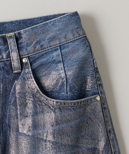 ASTRAET（アストラット）の「＜ASTRAET＞コーティング BIG バルーンデニムパンツ UNISEX（デニムパンツ・レディース・シルバー/ブラウン系・1/0/2/00）」の9枚目の写真