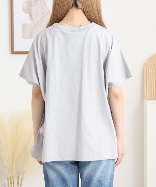 Emago(イマゴ)の「EMAGO カレンダー刺繍T(Tシャツ/カットソー・レディース・ライトグレー/ホワイト/ブラック・FREE)」の10枚目の写真