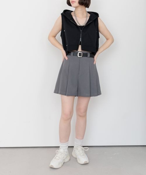 PAGEBOY（ページボーイ）の「イージケアプリーツショートパンツ（その他パンツ・レディース・グレー/ブラック/ベージュ・FREE）」の15枚目の写真