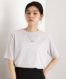 5分袖シアーTシャツ【二の腕カバー/洗濯機OK】