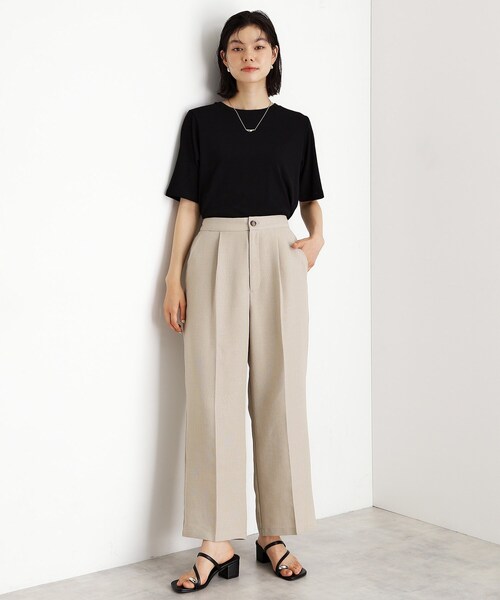 THE SHOP TK (ザ ショップ ティーケー )の「5分袖シアーTシャツ【二の腕カバー/洗濯機OK】(Tシャツ/カットソー・レディース・オフホワイト/ブラック/ライトグレー/ボルドー・12/13)」の15枚目の写真