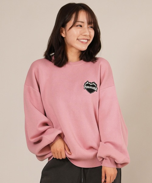 THRASHER(スラッシャー)の「THRASHER/スラッシャー セーター 254TH2KN053(ニット/セーター・レディース・アイボリー/ブラック/ピンク・FREE)」の17枚目の写真