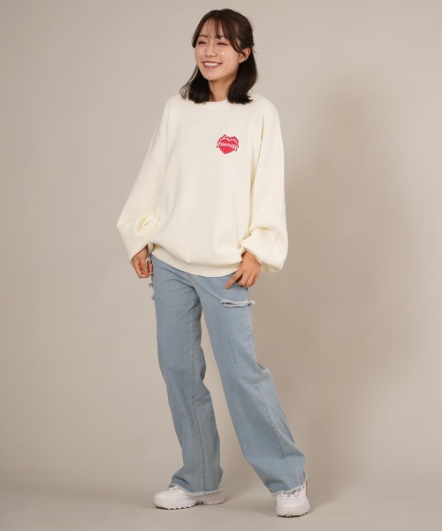 THRASHER(スラッシャー)の「THRASHER/スラッシャー セーター 254TH2KN053(ニット/セーター・レディース・アイボリー/ブラック/ピンク・FREE)」の8枚目の写真