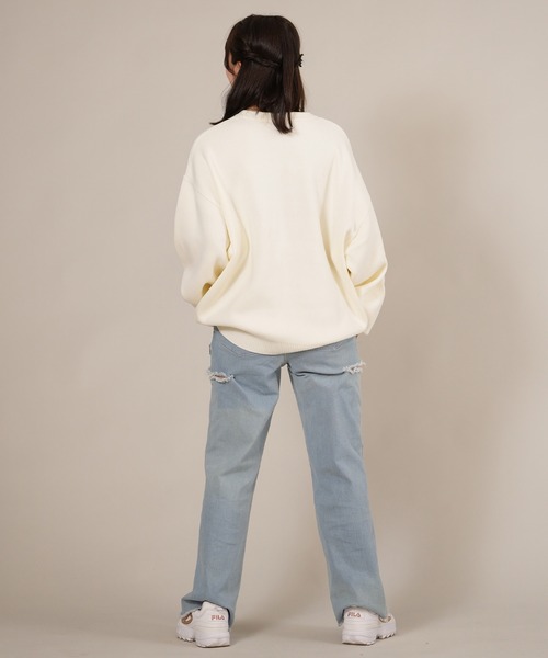 THRASHER(スラッシャー)の「THRASHER/スラッシャー セーター 254TH2KN053(ニット/セーター・レディース・アイボリー/ブラック/ピンク・FREE)」の10枚目の写真