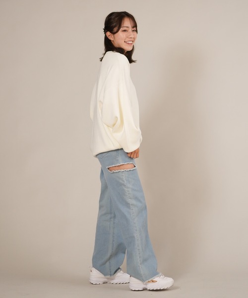 THRASHER(スラッシャー)の「THRASHER/スラッシャー セーター 254TH2KN053(ニット/セーター・レディース・アイボリー/ブラック/ピンク・FREE)」の9枚目の写真