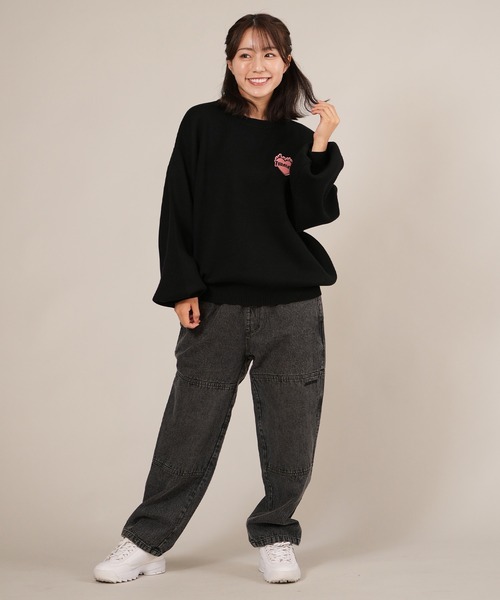 THRASHER(スラッシャー)の「THRASHER/スラッシャー セーター 254TH2KN053(ニット/セーター・レディース・アイボリー/ブラック/ピンク・FREE)」の14枚目の写真