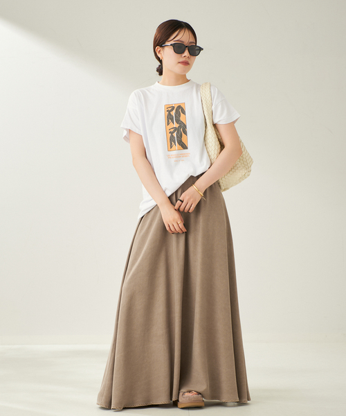 美品☆ASHER LA/アッシャー エルエーFLARE SKIRT 追加【ASHER LA/アッシャー エルエー】FLARE SKIRT（ロング