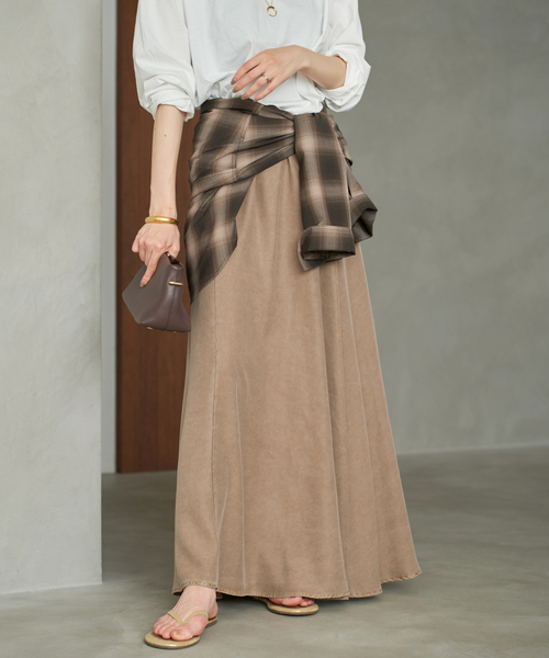 美品☆ASHER LA/アッシャー エルエーFLARE SKIRT ASHER LA/アッシャー エルエー】FLARE SKIRT（ロング・マキシ丈