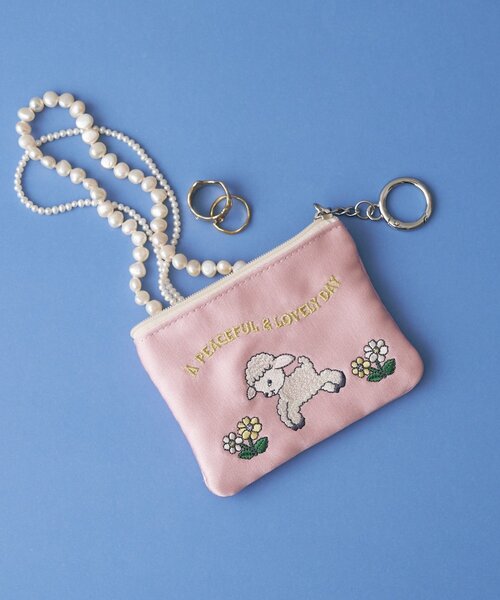 BIRTHDAY BAR（バースデイバー）の「【OOHLALA　ウララ】KEYRING POUCH　キーリングポーチ（ポーチ・レディース・ブルー/グリーン/ピンク・0）」の3枚目の写真