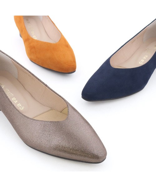 cava cava(サヴァサヴァ)の「ポインテッドパンプス 1320697(パンプス・レディース・ネイビー/オレンジ/ブラック/ブロンズ/シルバー・23.5cm/24cm/24.5cm/22.5cm/23cm)」の18枚目の写真